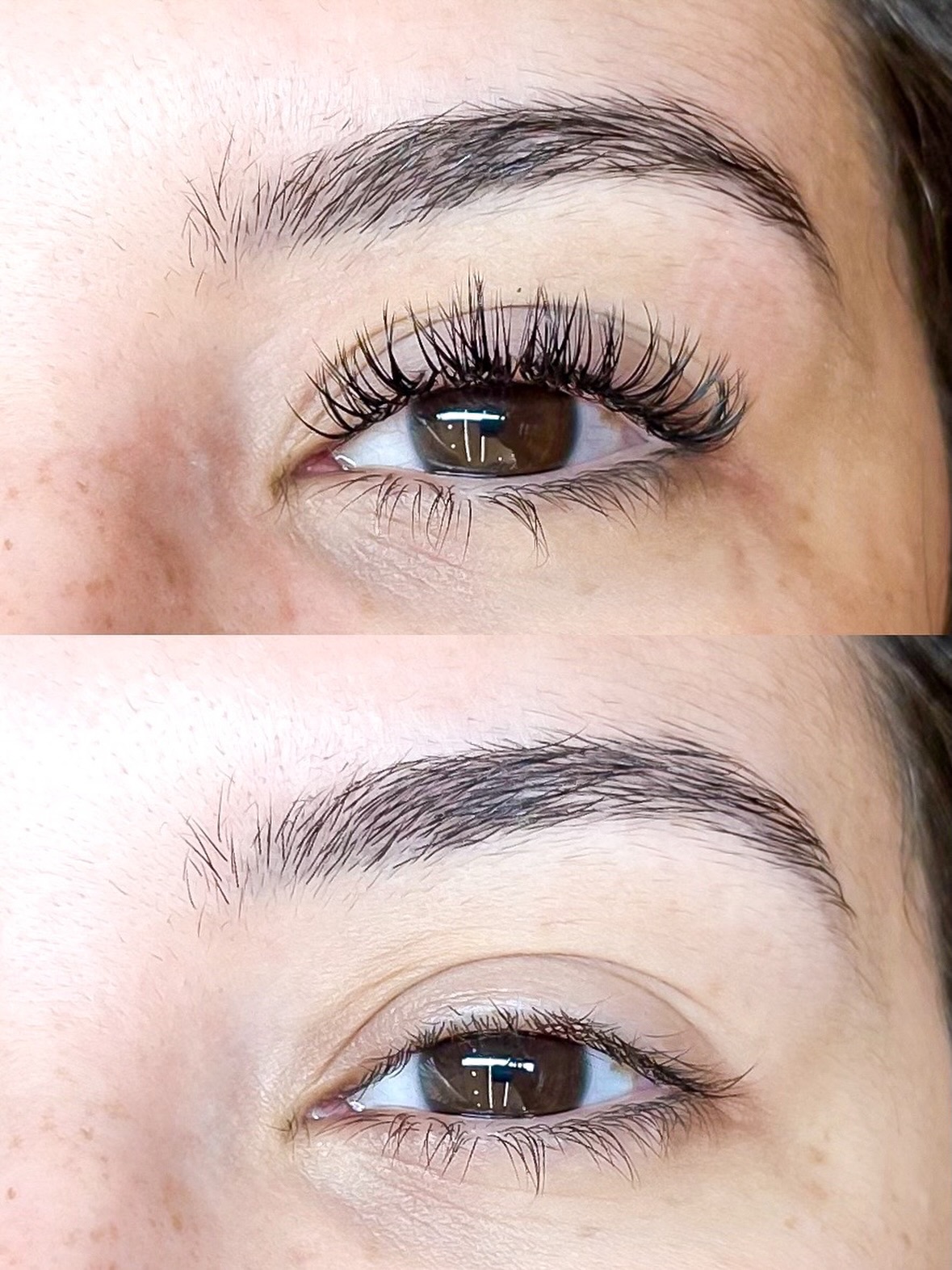 Antes e depois de micropigmentação de sobrancelhas